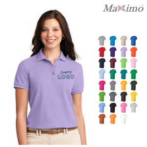 Camiseta de piqué para mujer, uniforme de trabajo, informal, estampado, 100% algodón, etiqueta personalizada, Color sólido, Polo - Product Image 5