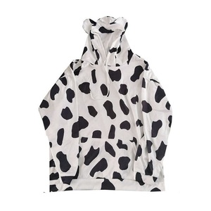 Custom Vendor Women's Chandal Dotted Print Tracksuit With Drawstring Hood Survetement Pullover Hooded Sweatsuits Traningsoverall - Product Image 6