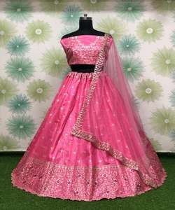 Diseñador Lehenga Choli con blusa Multi colorido precio bajo lavado a máquina limpieza en seco Ropa Étnica alfanumero - Product Image 2