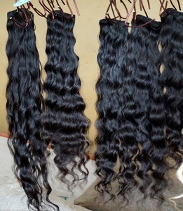 Meilleur Original indien ondulé 100% naturel cuticule alignée de haute qualité 100% faisceaux de cheveux de temple de donneur unique Extensions de cheveux humains - Product Image 4