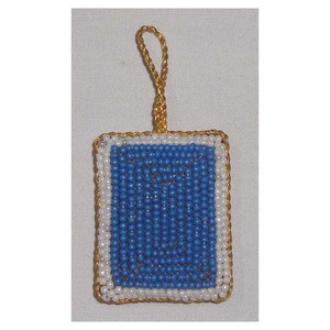 Adornos Planos Bordados con Cuentas Zari para Navidad - Product Image 1