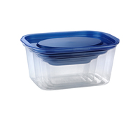 Ensemble de contenants alimentaires en plastique empilables rectangulaires transparents de haute qualité sans BPA, 4 pièces, toutes tailles, écologiques