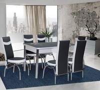 Table à manger en marbre élégante avec 6 chaises, design moderne et luxueux, best-seller, économique, extensible, ensemble de table de cuisine, maison de luxe