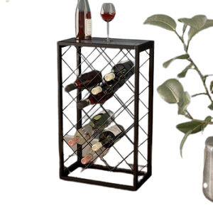 2022 Free Standing Wine Glass Bottle Holder, Countertop Storage Wall metal Wine Display Rack