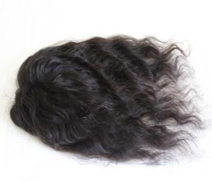 Tupé de cabello humano ondulado Natural para mujer - Product Image 5