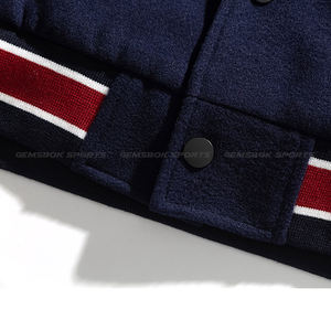 เสื้อแจ็กเก็ตเบสบอลปักลายเนื้อผ้าฝ้ายเบาเสื้อแจ็กเก็ตสีดำสำหรับใส่ในฤดูหนาวงานตามสั่ง2021 - Product Image 5