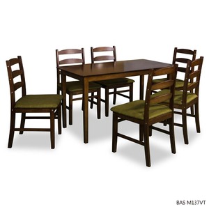 Bàn Ăn & Ghế Màu Trơn BAS M137VT & Gỗ Cao Su Hiện Đại 2230 Thiết Kế Độ Bền Cao Malaysia - Product Image 2