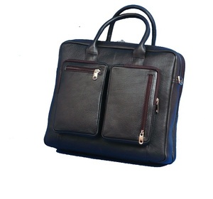 Sac pour ordinateur portable en cuir de luxe, nouveauté, sac pour ordinateur portable/Multiple fermeture éclair, produit de fabrication de véritable - Product Image 1