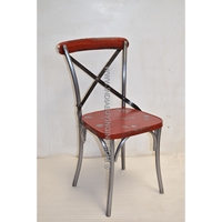 Chaises de salle à manger réglables en fer robuste et assise en bois, de haute qualité, contemporaines et très vendues, pour la maison, l'hôtel, le restaurant, la villa