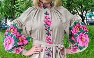 2021 Boho gótico Floral patrón Maxi vestido bordado borla manga larga Casual estilo ucraniano 100% algodón verano Mini LO para - Product Image 2