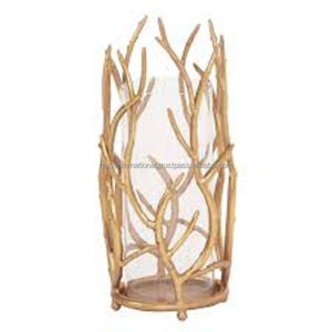 Bougeoir en fer au design unique de feuille fait à la main de couleur noire pour la décoration de la maison ou les occasions de Pâques - Product Image 4