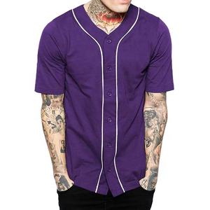 Camiseta de béisbol con botones en blanco para hombre, uniforme de béisbol personalizado, venta al por mayor - Product Image 6