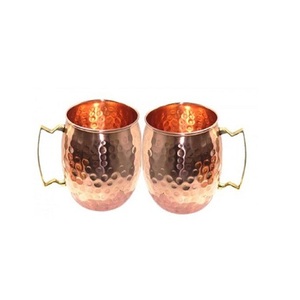 Juego de dos tazas de cobre Moscow Mule, la mejor taza para beber agua de calidad con mango de latón para uso en utensilios de cocina - Product Image 3