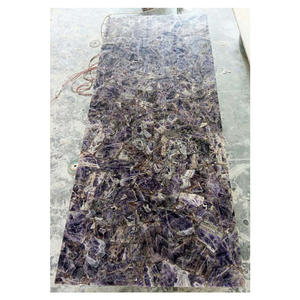 Fournisseur de dalles de sol décoratives en pierre d'améthyste naturelle Dalle de cuisine Dalle de salle de bain - Product Image 1