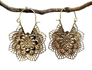 Pendiente de aro de latón, pendiente de aro Tribal, a precio de fábrica - Product Image 4