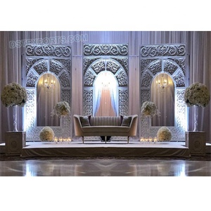 Decoración de Escenario para Bodas Árabes, Decoración de Escenario para Bodas Asiáticas, Escenario de Cristal Dorado para Bodas Indias, Decoración para Eventos en Massachusetts, Decoración para Eventos en Suiza - Product Image 2