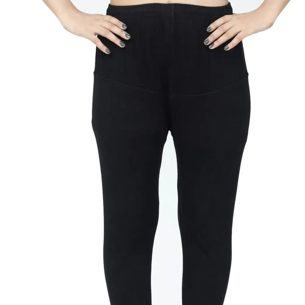 Mallas ajustadas sexys para mujer, Leggings ajustados en Color negro, tela suave cómoda con Logo personalizado