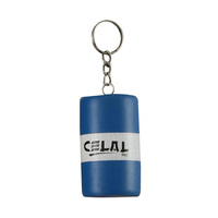 Porte-clés en cuir synthétique bleu promotionnel pour sac de frappe de boxe