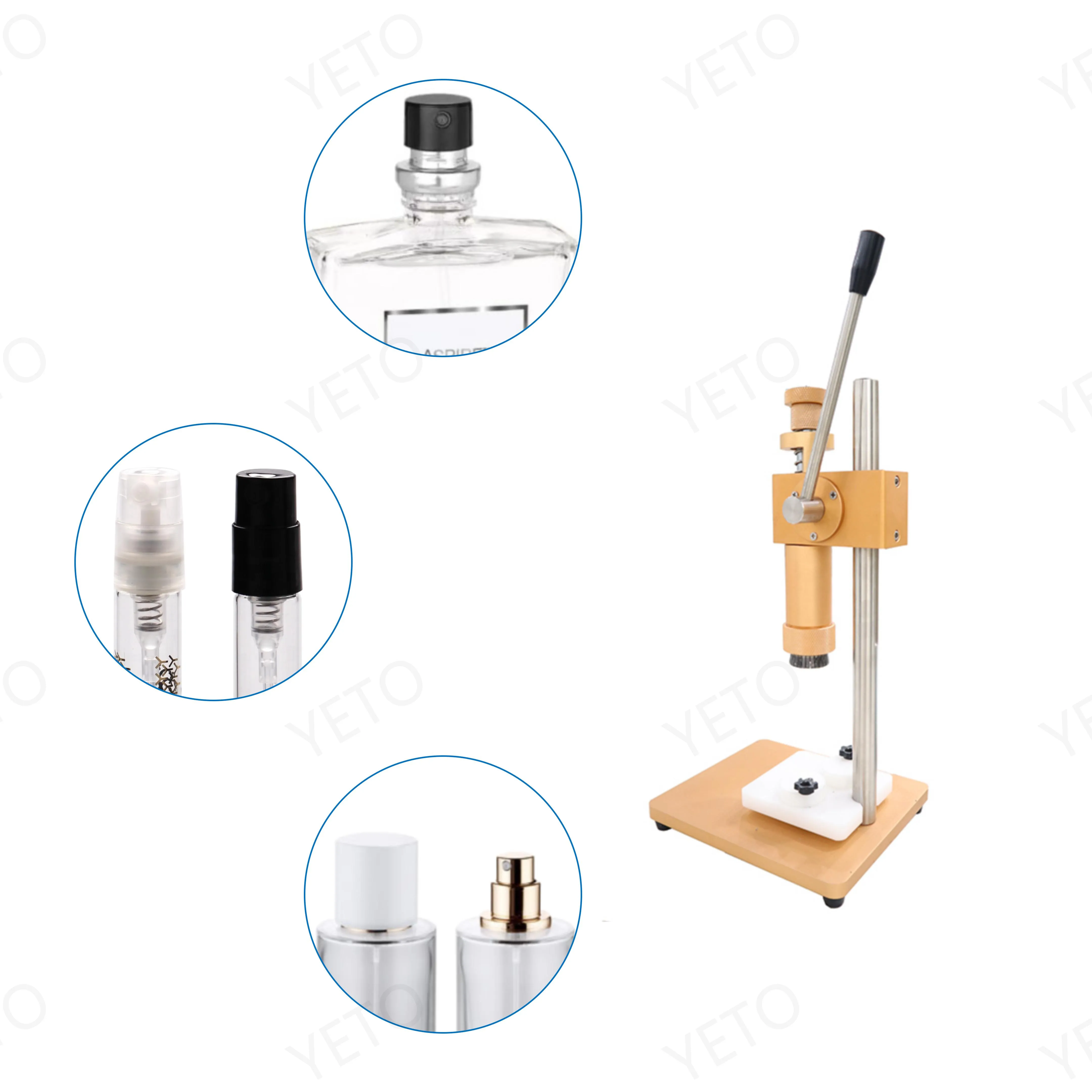 Sealing dioperasikan baru 13mm 15mm 17mm 20mm stoples air Capper parfum mesin Crimping beroperasi mesin Capping parfum
