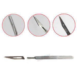 Hojas de bisturí quirúrgico de la mejor calidad de acero inoxidable de carbono para manijas de bisturí de operación y acero al carbono CE cirugía médica PK - Product Image 2