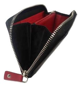 Unisex <b>Genuine</b> <b>Leather</b> <b>Wallet</b> with Vintage Style Embroidery Zipper Closure & RFID Feature Short Polyester Candy Pattern - Product Image 3