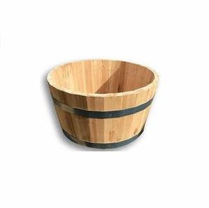 Macetero de madera único, redondo, para decoración de flores - Product Image 1