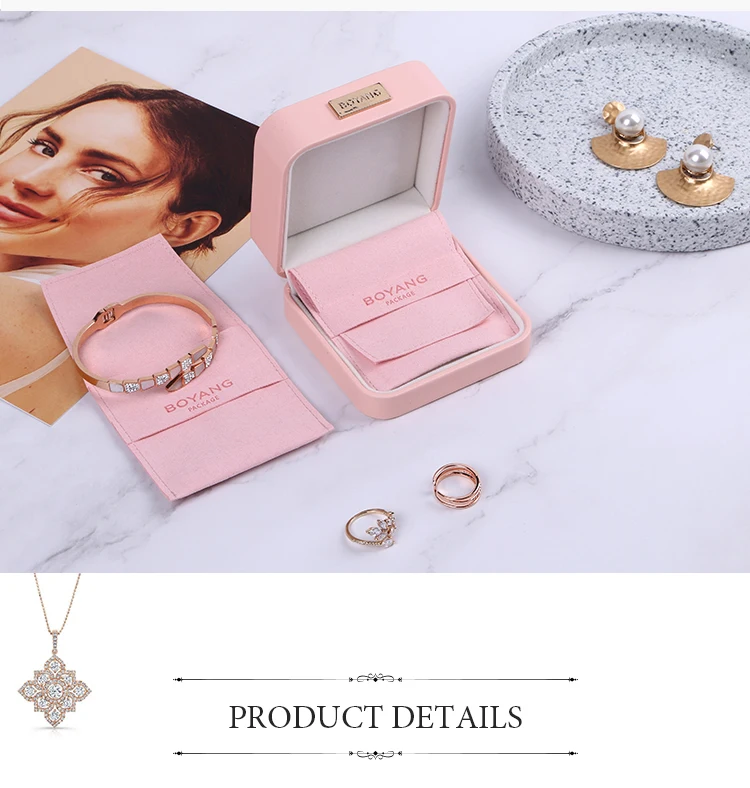 Wholesale High Quality Recycle Luxury Plastic Clamshell Girls Display Jewelry Bracelet Ring Box