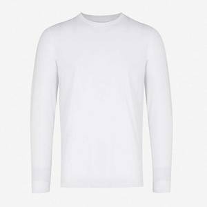 เสื้อยืดคอกลมแขนยาวผ้าฝ้ายแท้ 100% สีขาวสำหรับผู้ชาย ลายเรียบ ผ้าฝ้ายเนื้อหนา พิมพ์ลายจากบังกลาเทศ ราคาขายส่ง - Product Image 6