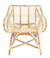 Fauteuil de loisirs moderne en rotin Padova avec housse amovible pour salon et salle à manger - Mobilier de maison