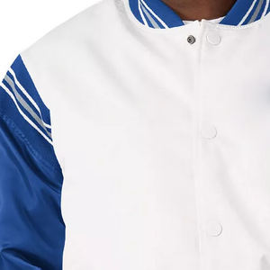 Chaqueta universitaria con letras vintage unisex personalizada para hombre, tela de satén con cadena, bordado de chenilla, estilo bombardero de béisbol de vuelo - Product Image 3