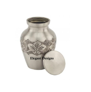 Urne funéraire de luxe élégante de style indien, peu coûteuse, vente en gros d'urne funéraire cendres mémorial personnalisé - Product Image 5