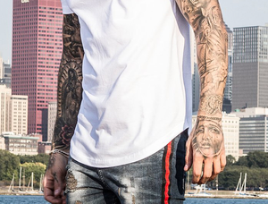 Camiseta 100% de algodón de alta calidad para hombre con estampado personalizado con logotipo de su marca, camisetas de verano para hombre - Product Image 4