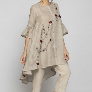 DAZZLING--STYLISH--KURTA AVEC PANTALON POUR LA Fête-usure-robe avec applications pour la Fête-USURE/Mariage = 2021. - Product Image 1