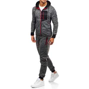 Survêtements personnalisés pour hommes avec fermeture éclair 100% polyester couleurs régulières manches longues avec votre propre logo pour la saison d'hiver des hommes - Product Image 5