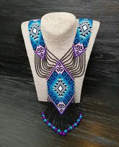 สร้อยคอเม็ดลูกปัดทำมือ - Product Image 1