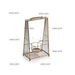 Porte-bougie en fer et en verre, qualité exclusive, taille personnalisée, porte-bougie pour la décoration de la maison - Product Image 1