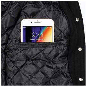 Veste universitaire de baseball brodée et décontractée pour l'hiver avec couleurs et tailles personnalisées Vente en gros sur mesure - Product Image 6