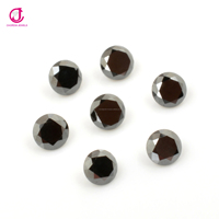 2mm-2.5mm Batu Permata Asli Berlian Hitam Potongan Bulat Bersegi Pemasok Berlian Alami dari India