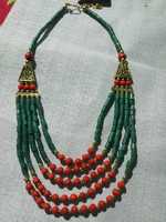 Colliers superposés en perles de verre pour femmes - Bijoux faits main de style bohème multi-brins pour la mode estivale