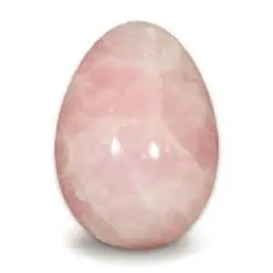 批发天然石材优质粉红玫瑰石英石愈合宝石Yoni鸡蛋装饰