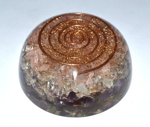 Proveedor de forma de cúpula de orgón de rosa-amethsyt-cristal: forma de cúpula de orgón de rosa-amethsyt-cristal para la venta - Product Image 1