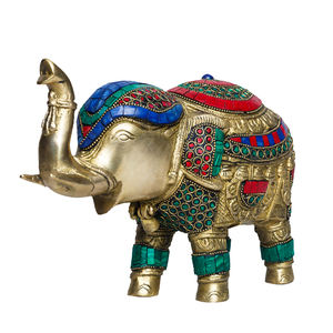 Statue d'éléphant en laiton |   Une statue unique à des fins décoratives et culturelles - Product Image 1
