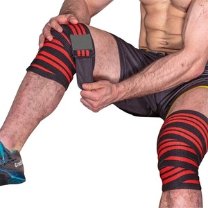 Manufacturer Custom 78-Inch Breathable Gym Wrap Unisex Powerlifting Squats Knee Support for Deadlift Squats <b>Fitness</b> <b>Safety</b> - Product Image 6