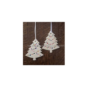Décoration de Noël suspendue en métal blanc, écologique et durable, 100% faite à la main - Product Image 1