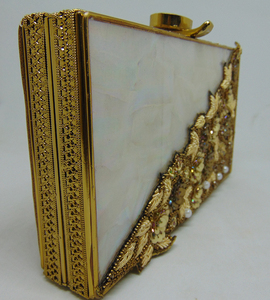 Pochette Vintage en laiton indien pour femmes, accessoire élégant, brodé à la main, style indien - Product Image 4