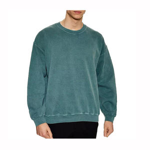 Super qualité femmes hommes respirant sweat solide multicolore cou à manches longues 100% coton tricoté tissage doublé conception" - Product Image 1