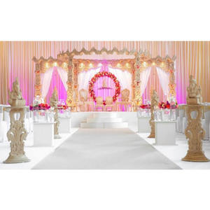 ชุดมณฑปงานแต่งงานไม้ดีไซน์เนอร์แบบไมยูริ ชุดมณฑปงานแต่งงานอินเดียแบบไม้แกะสลัก มณฑปงานแต่งงานแบบฮินดูที่สวยงามสำหรับงานแต่งงานในสวิตเซอร์แลนด์ - Product Image 1