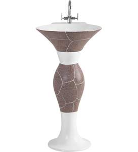 Recién llegado, diseño de bajo precio, artículos sanitarios de cerámica, lavabo 10001 Con pedestal de 450x525mm para resistencia al agua. - Product Image 3