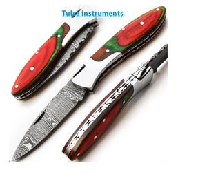 Cuchillos plegables de Damasco, cuchillo de bolsillo hecho a mano, 9793 - Product Image 1