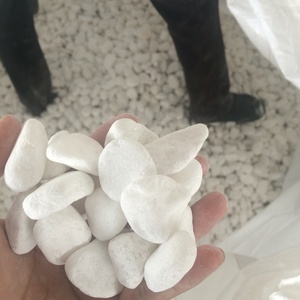 Pierre naturelle de galet de calcaire blanc avec rondeur pour la décoration de la maison - Product Image 2